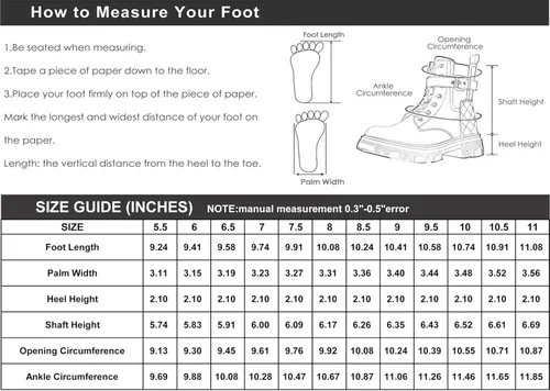 Vista 6 de GLOBALWIN Botas de combate para mujer, botas con cordones para mujer, botines para mujer, tacón bajo