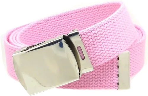 Vista 11 de BC Belts Cinturón de tela de lona con hebilla cromada de 54 pulgadas de largo, estilo militar totalmente ajustable