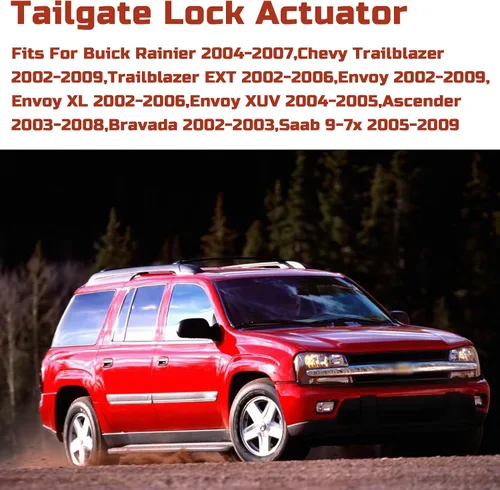 Vista 2 de Actuador de pestillo de cerradura de puerta trasera para puerta elevadora, compatible con Buick Rainier Chevy Trailblazer Envoy Ascender Bravada