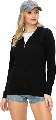 Vista 3 de Chaqueta ligera con capucha de algodón con cremallera, cómoda, casual, para uso diario