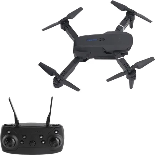 Vista 7 de E88 4 Eje RC Drone Aéreo Quadcopter HD Doble Cámara Alta Resolución Volteando Plegable Negro