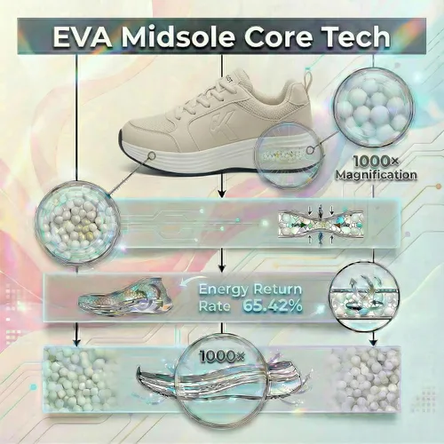Vista 2 de Zapatos de correr para mujer para caminar de cuero: cómodos, absorbentes de golpes, transpirables, ligeros, antideslizantes, atléticos, de moda