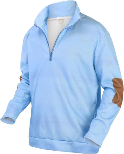 Vista 2 de JIOEEH Y2k Hoodies,Mens Corduroy Shirts Lapel Collar Button Up Pullover Mock Neck Long Sleeve Sweaters Polo Sweatshirts