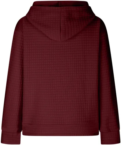 Vista 7 de Qenging Sudaderas con capucha para mujer, color sólido, casual, otoño, 2023, sudadera con capucha básica, blusa de moda para mujer