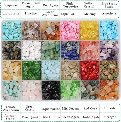 Vista 2 de Civilipi - Piedras naturales irregulares para hacer pulseras, collares y anillos, regalo para el Día de la Madre, para regalo de Halloween