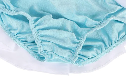 Vista 6 de AmzBarley Traje de baño de una o dos piezas para niñas, traje de baño de princesa con volantes