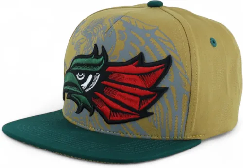 Vista 12 de Hecho En Mexico Águila 3D Bordada Gorra Plana con Cierre Snapback Verde oscuro Negro 4