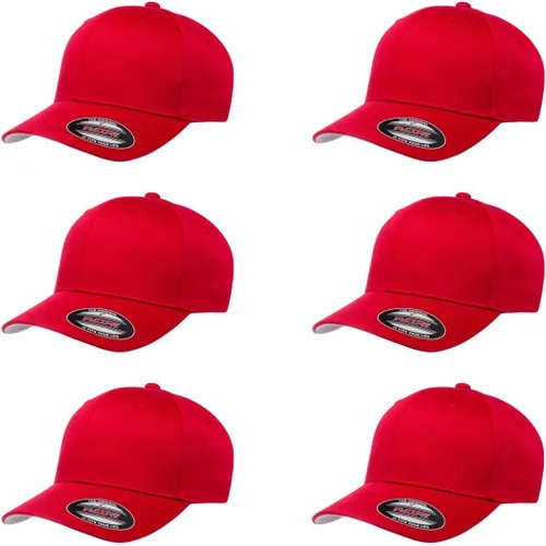 Vista 32 de Gorra de béisbol Flexfit Wooly Combed Premium de 6 paneles estructurada Ajuste elástico Paquete al por mayor disponible Negro