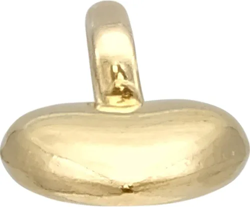 Vista 6 de FindingKing Colgante de corazón inflado de oro amarillo de 14 quilates, 0.315 x 0.236 in (.31" x .24"), Oro amarillo