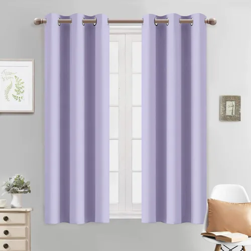 Vista 63 de Yakamok Cortinas opacas para dormitorio, aislamiento térmico, cortinas de oscurecimiento de habitación para sala de estar, juego de 2 paneles
