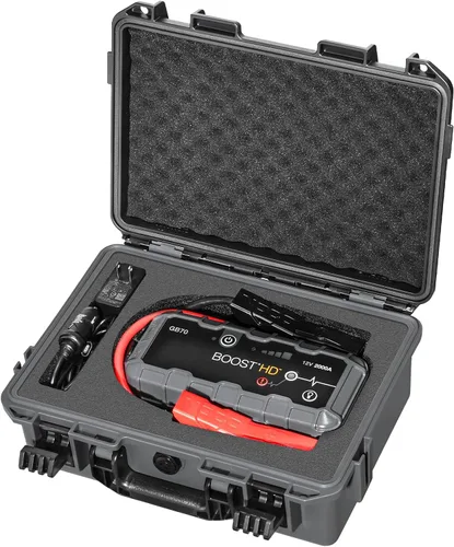 Vista 11 de Funda para NOCO Boost GB40 y GB20 – Funda de transporte rígida impermeable con espuma precortada personalizada, caja de viaje protectora a prueba
