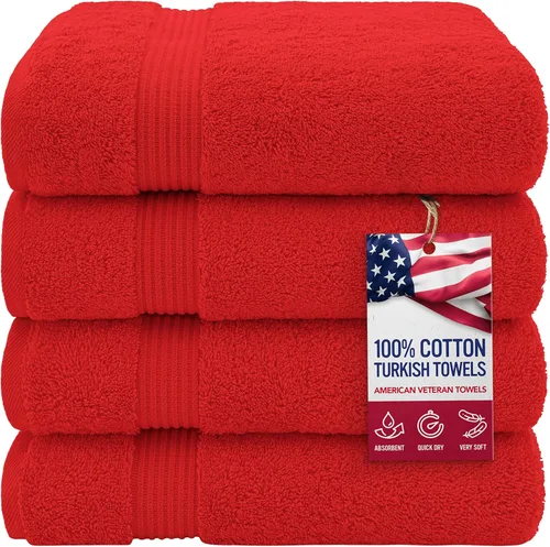 Vista 7 de Juego de toallas American Veteran Towel, de lujo, 6 piezas de algodón 100 % turco para máxima suavidad y absorción, para hotel y spa