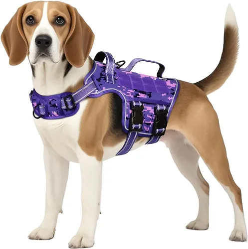 Vista 12 de Arnés para perro pequeño, arnés táctico resistente sin tirones, sin estrangulamiento, chaleco para mascotas fácil de poner y quitar con sistema