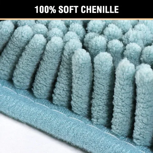 Vista 3 de H.VERSAILTEX Alfombras de Baño para Baño Antideslizantes de Felpa Chenille Extra Suaves y Absorbentes para Cuarto de Ducha Lavables a Máquina