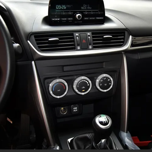 Vista 6 de TOMALL Fundas brillantes para perilla de aire acondicionado para automóvil compatibles con Mazda CX5 CX3 Miata consola central de aire