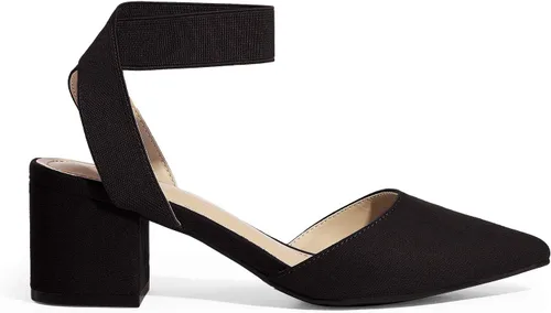 Vista 3 de DREAM PAIRS ANNEE - Zapatos de tacón con punta cerrada y bloque, adornados con pedrería
