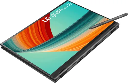 Vista 9 de LG gram 16" 2 en 1 portátil ligero, plataforma Intel Core i7 Evo, Windows 11 Home, 16 GB RAM, 512 GB SSD, negro