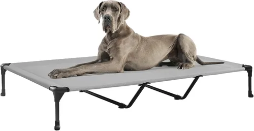 Vista 26 de Veehoo Cama elevada para perros medianos, para exteriores, cama elevada y refrescante para perros, cama para mascotas con malla transpirable, patas