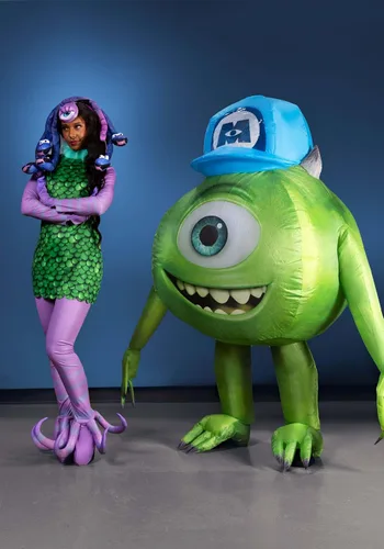 Vista 4 de Monsters Inc - Disfraz inflable de Mike Wazowski para adulto - ST