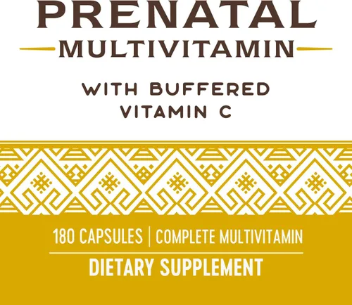 Vista 8 de Nature's Way Multivitamínico prenatal, con folato para un cerebro saludable y desarrollo espinal*, vitamina C tamponada, vitaminas B, 180 cápsulas