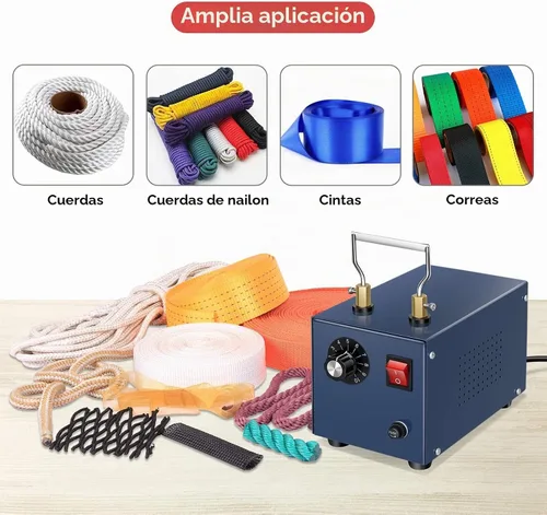 Vista 3 de ROMECH Cortador de cuerda eléctrico ajustable de 160 W, hoja térmica de cuchillo caliente, kit de herramientas de corte de montaje en banco