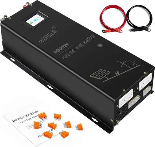 Vista 9 de Inversor de onda sinusoidal pura de 6000W 36V, 36 voltios DC a CA 120V 240V inversor de potencia de fase dividida, 2 terminales de cable de CA