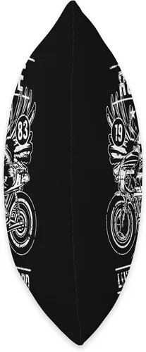 Vista 2 de Retro Cafe Racer Rubberside Down Motorcycle Race Design Throw Pillow