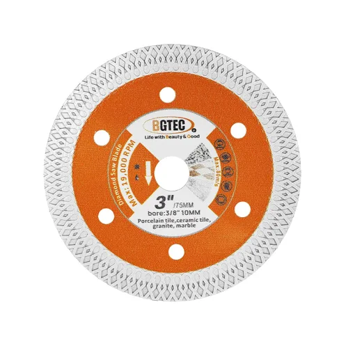 Vista 16 de BGTEC Hoja turbo de granito de diamante, disco de corte de 3 pulgadas/2.953 in para hormigón, hormigón reforzado, piedras artificiales duras