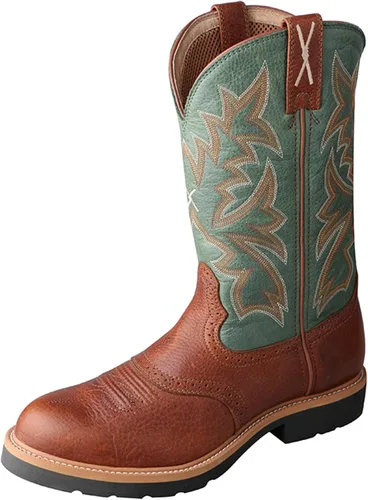 Vista 3 de Twisted X Botas Tech X para hombre de 12 pulgadas, botas occidentales casuales para hombre Marrón