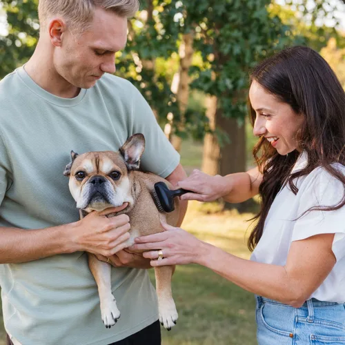 Vista 7 de Juego de Cuidado de Pelaje Suave por Veterinary Formula & Tweezerman – Spray Desenredante Gloss & Glide con Cepillo Slicker Pequeño para Perros