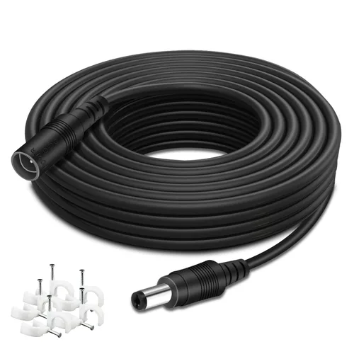 Vista 10 de Cable de extensión de alimentación CC de 12 V 3.05 m 2.1 mm×5.5 mm, cable de extensión de alimentación universal de 12 V para cámara de seguridad