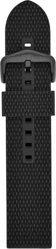 Vista 6 de Fossil Correa de reloj de piel LiteHide™ marrón oscuro de 0.866 in para hombre Cuero negro/Plateado