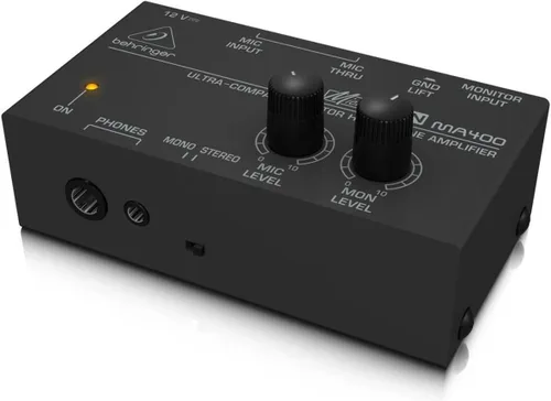Vista 4 de Behringer MICROMON MA400 Amplificador de auriculares con monitor ultracompacto, color plateado