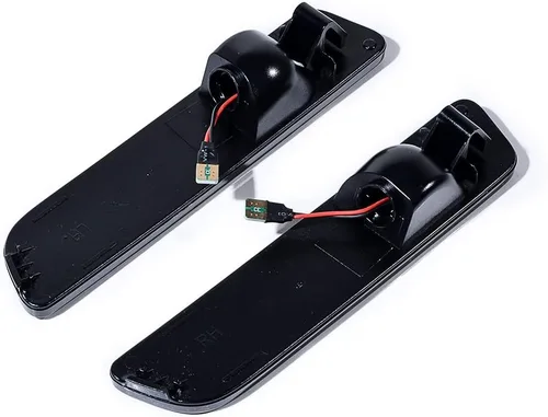 Vista 6 de Astra Depot 2 luces LED ahumadas de 120 luces LED LED de marcador lateral rojo para parachoques trasero compatible con Ford Mustang Base
