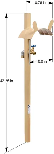 Vista 6 de Liberty Garden Products 693 soporte para manguera de jardín individual con grifo de latón, con capacidad para una manguera de 150 pies, de 0.62