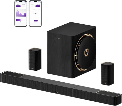 Vista 11 de ULTIMEA Sistema de barra de sonido envolvente de 5.1 canales con Dolby Negro