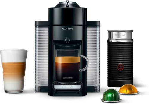Vista 12 de Nespresso ENV135GY - Cafetera de café y espresso de De'Longhi, metal grafito Nespresso Vertuoline Café, surtido, 30 cápsulas