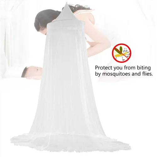 Vista 3 de Toldo de cama para niños, red de cama transpirable (blanco)