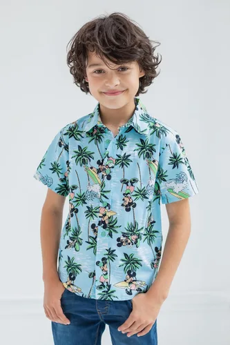 Vista 4 de Disney Lilo & Stitch - Camisa hawaiana con botones de Mickey Mouse King Simba, para niños pequeños y grandes