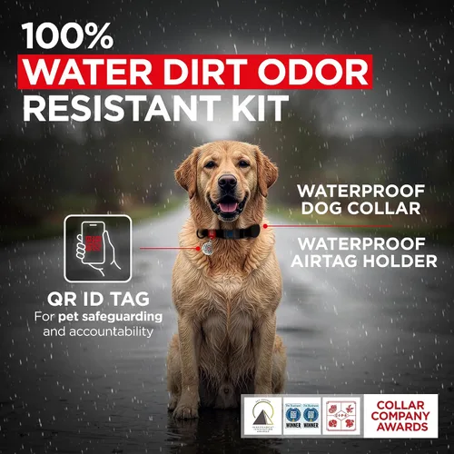 Vista 2 de WAUDOG Collar de Perro Impermeable - Collar de Perro Ajustable para Perros Grandes, Pequeños y Medianos - Collar de Perro Desmontable Impermeable