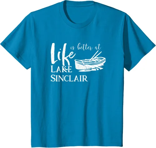 Vista 56 de Life is Better at Lake Sinclair Georgia Camiseta Negro