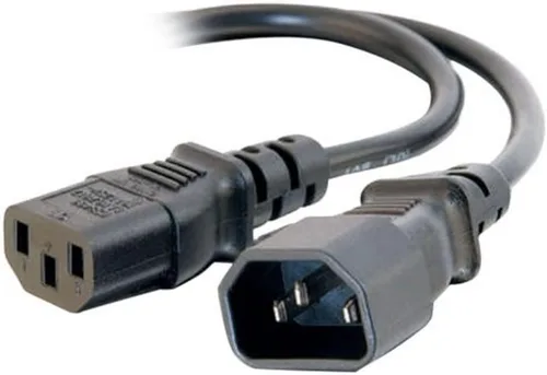 Vista 66 de Cable de alimentación C2G, cable de extensión corto, cable de extensión de alimentación, cable de alimentación de bloqueo, 10A, 250V, negro, 1 pie