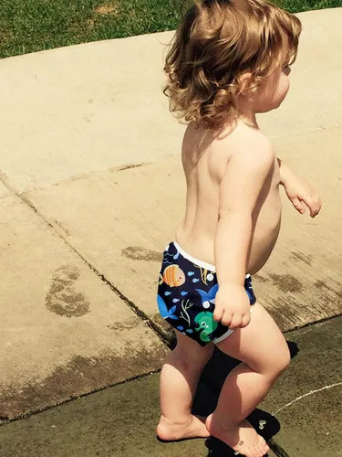 Vista 3 de storeofbaby Fundas reutilizables para pañales de natación impermeables para bebés de 8 a 36 libras, paquete de 2