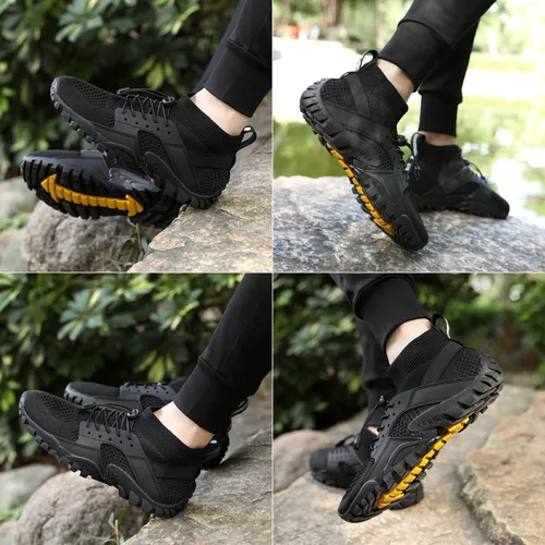 Vista 6 de Zapatos de senderismo acuático para hombres y mujeres, zapatos de vadeo antideslizantes para caminar, pescar, río, arroyo, kayak