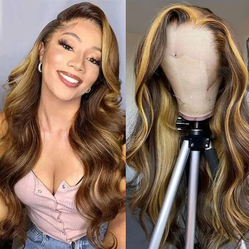 Vista 60 de Aaliweya Pelucas de cabello humano ondulado con cierre de encaje suizo real HD de 5 x 5 para mujer, densidad 15A, 200%, sin pegamento, con cordón