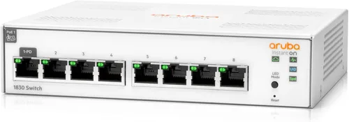 Vista 9 de Interruptor inteligente Aruba Instant On 1830 de 8 puertos Gb Sin ventilador Cable estadounidense (JL810A#ABA)