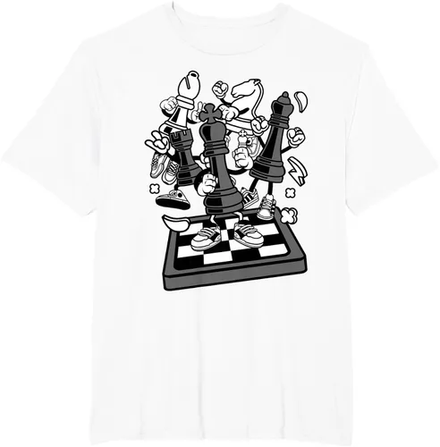Vista 12 de Figura cómica Camiseta de tablero de ajedrez jugador de ajedrez Azul Marino