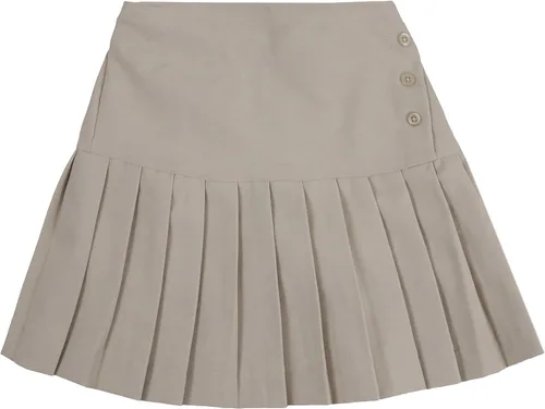 Vista 14 de ToBeInStyle Falda Uniforme Niña Negro - Laterales de botón