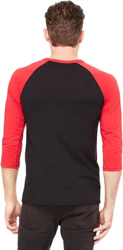Vista 5 de Bella Canvas Camiseta de manga 34 unisex de béisbol, S