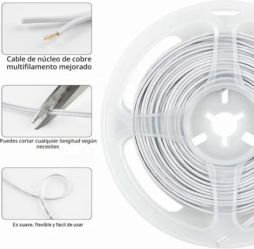 Vista 9 de RGBZONE 10 piezas de 2 pines de 8 mm de tira LED a conectores de cable y 10 m/32.8 pies de cable de extensión de 2 pines para tiras de luces LED